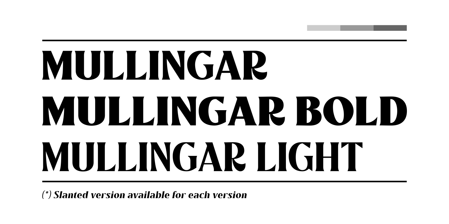 Пример шрифта Mullingar Italic
